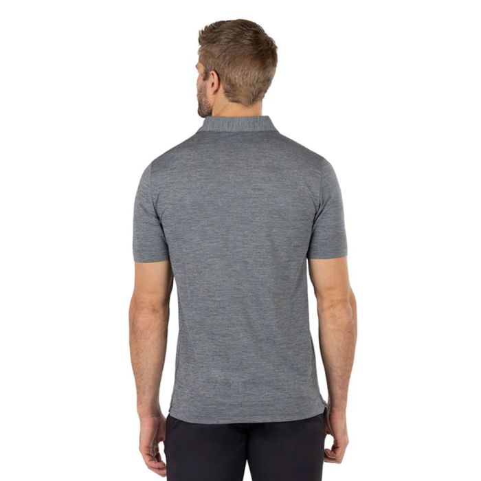 TRAVIS MATHEW Men’s Heating Up Golf Polo T-Shirt - Heather Grey