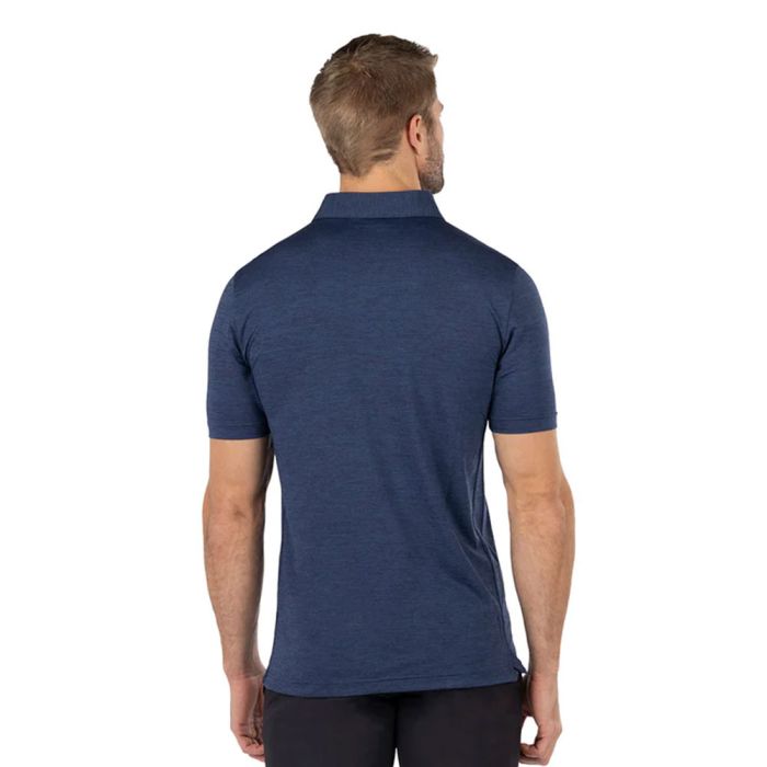 TRAVIS MATHEW Men’s Heating Up Golf Polo T-Shirt - Heather Navy