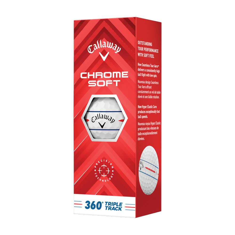 Callaway Chrome Soft 360 Triple Track Golf Balls - White