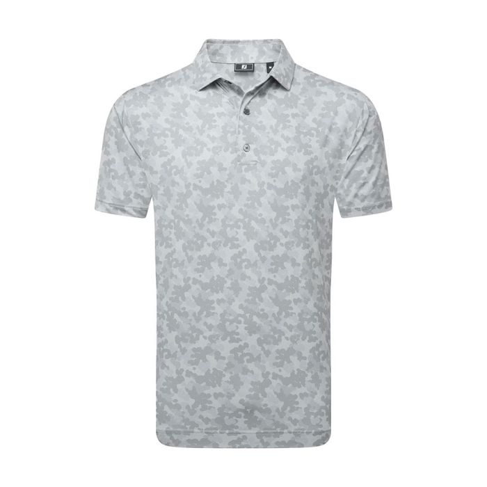 FootJoy Men's Leaf Camo Lisle Polo - Grey