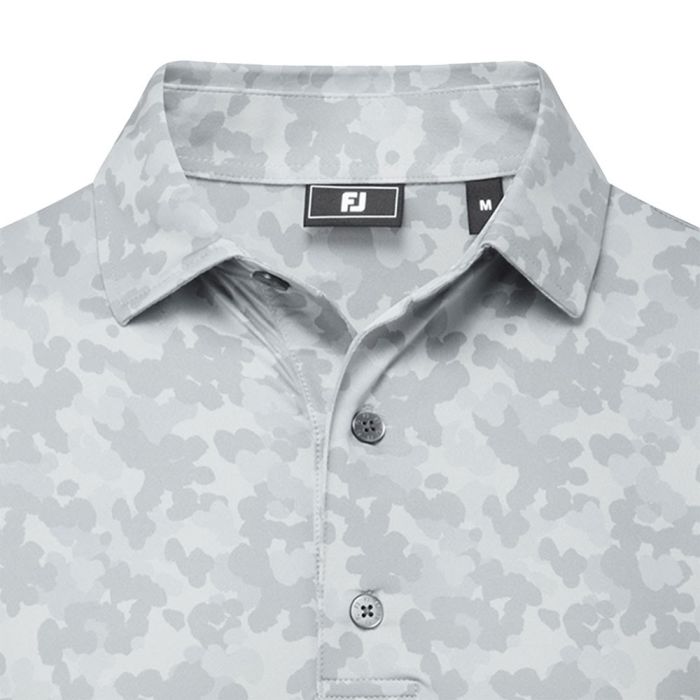 FootJoy Men's Leaf Camo Lisle Polo - Grey