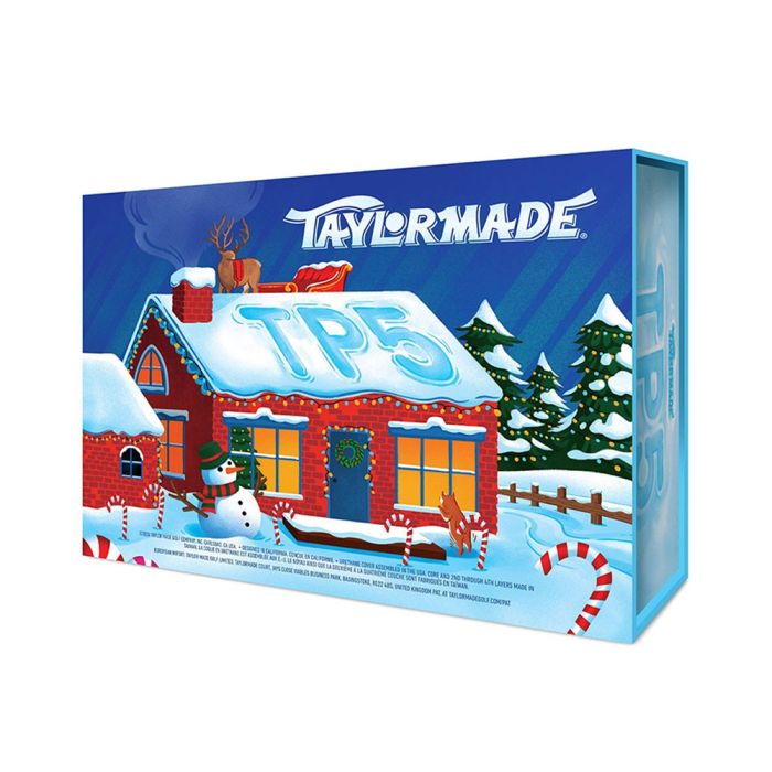 Taylormade TP5 Pix Stripe Holiday Golf Balls - White