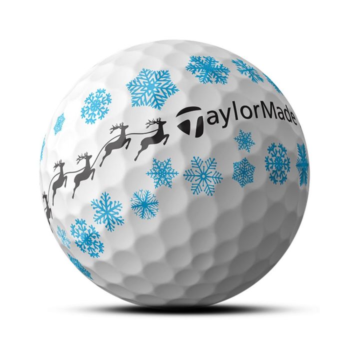 Taylormade TP5 Pix Stripe Holiday Golf Balls - White
