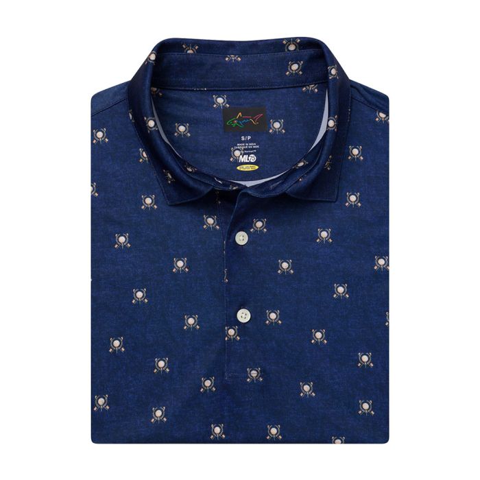 GREG NORMAN Men's ML75 Championship Golf Polo T-Shirt - Medallion Blue