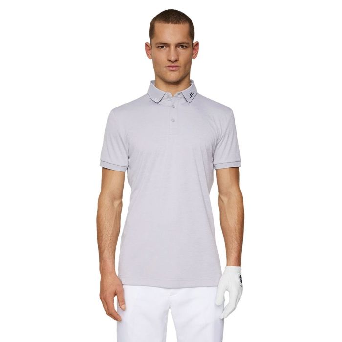 J Lindeberg Men’s KV Golf Polo - Light Grey Melange