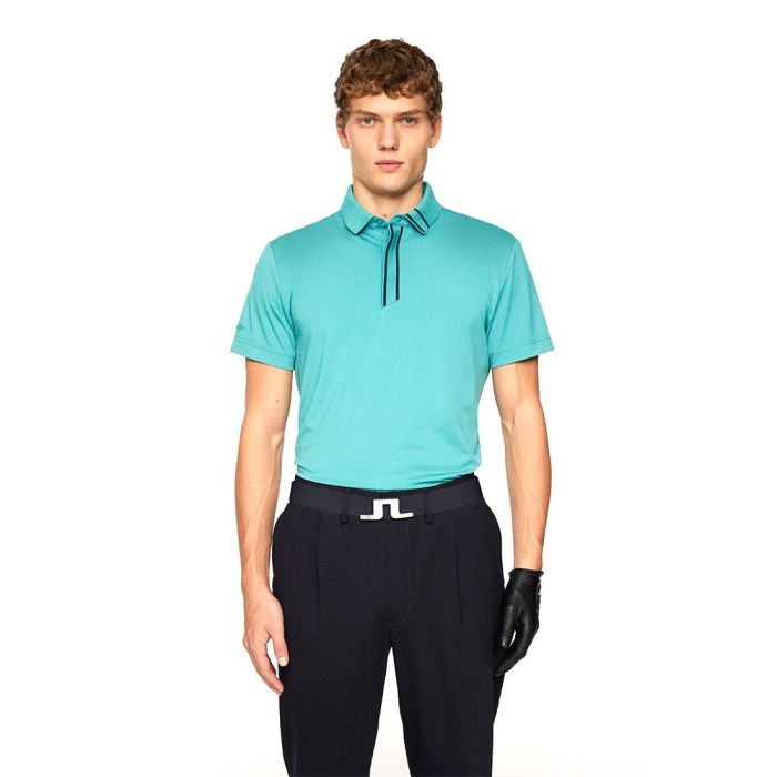 J Lindeberg Men's JL X Glenmuir Viktor Golf Polo T-shirt - Teal (Us Sizes)