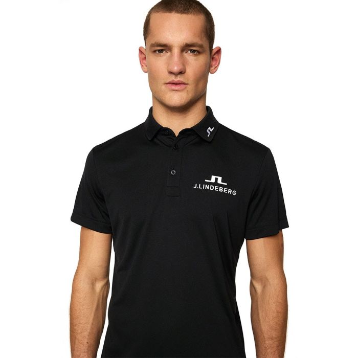 J Lindeberg Men’s KV Tour Golf Polo - Black