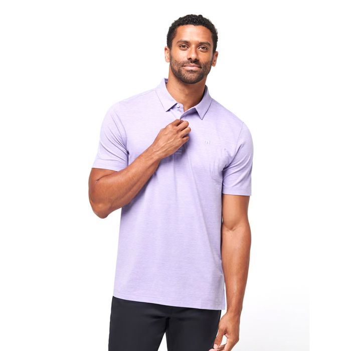 TRAVIS MATHEW Men's The Heater Golf Polo T-Shirt - Heather Imperial