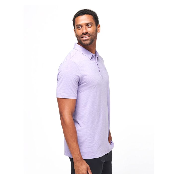 TRAVIS MATHEW Men's The Heater Golf Polo T-Shirt - Heather Imperial