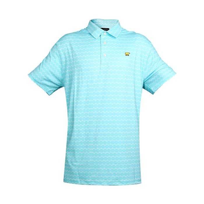Jack Nicklaus Men's Printed Golf Polo - Sparkling Blue
