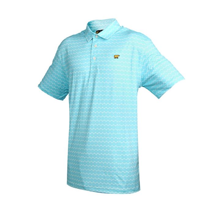 Jack Nicklaus Men's Printed Golf Polo - Sparkling Blue