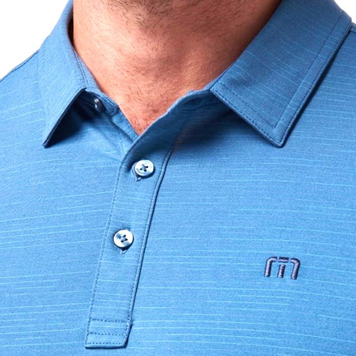TRAVIS MATHEW Men's The Heater Golf Polo T-Shirt - Stellar Blue