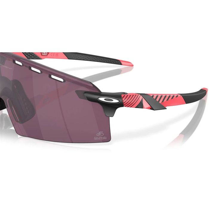 Oakley Encoder Strike Vented Sunglasses - Prizm Road Black/Giro Pink Stripes
