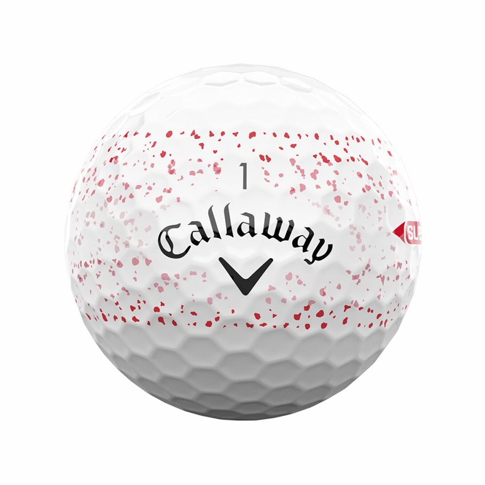 Callaway Supersoft Splatter 360 Golf Balls - White/Red
