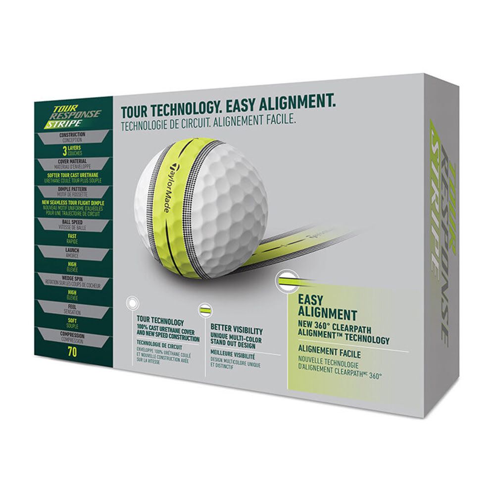 Taylormade Tour Response Stripe Golf Balls - Multi Color