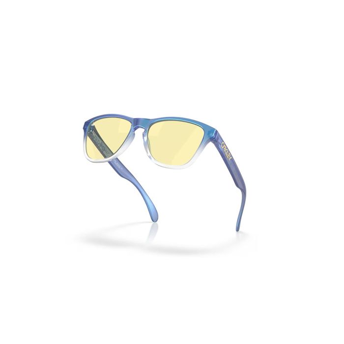 Oakley Junior's Frogskins XS Sunglasses - Matte Cyan/blue/clear Shift Fade/Prizm Gaming