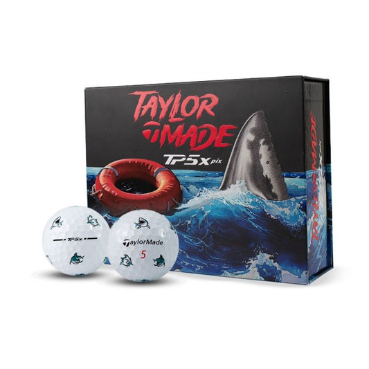 Taylormade TP5x Pix Sharks Golf Balls - White