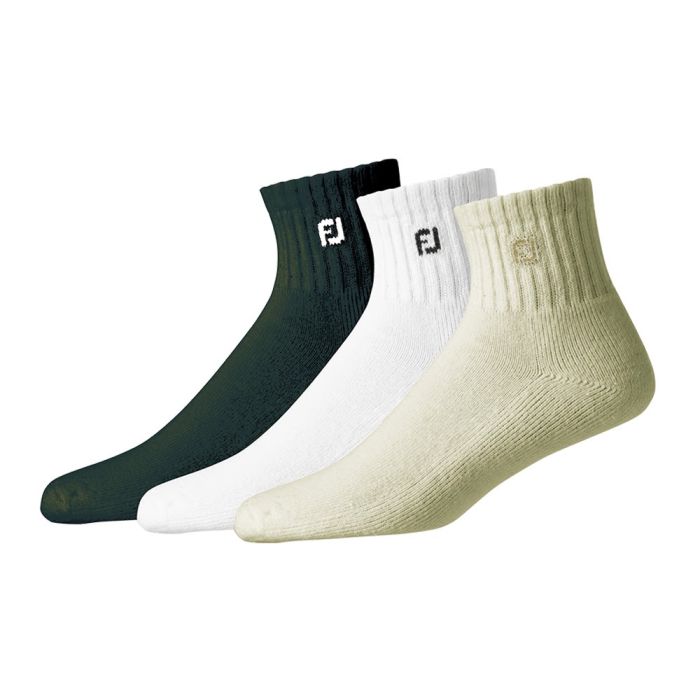 FOOTJOY Men's ComfortSof Quarter Socks (3 Pair)