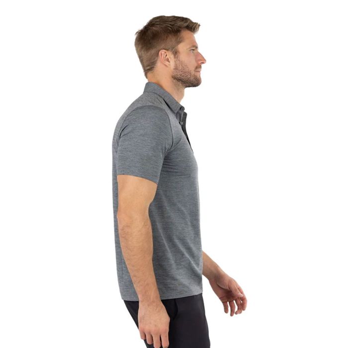 TRAVIS MATHEW Men’s Heating Up Golf Polo T-Shirt - Heather Grey