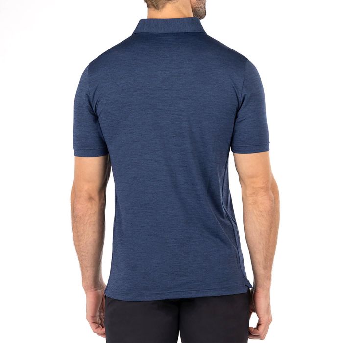 TRAVIS MATHEW Men’s Heating Up Golf Polo T-Shirt - Heather Navy