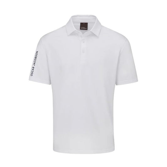 OSCAR JACOBSON Men’s Bullock Golf Polo T-shirt - White