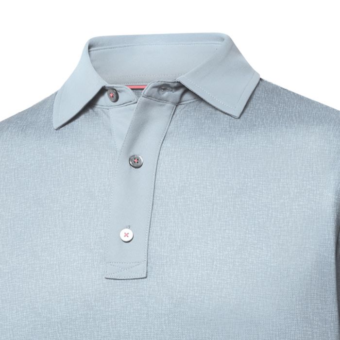 FootJoy Men's Tonal Texture Print Pique Polo - Skyway