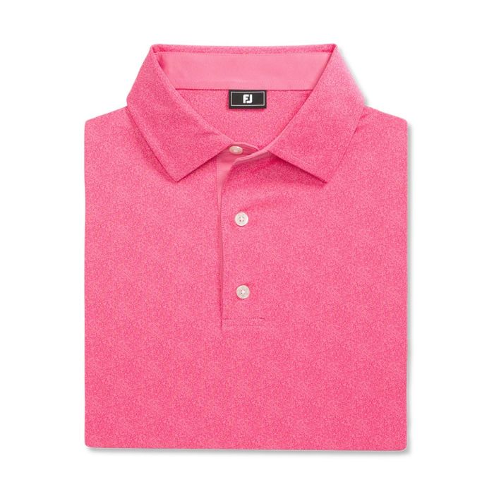 FootJoy Men's Speckle Print Lisle Polo - Pink Lemonade