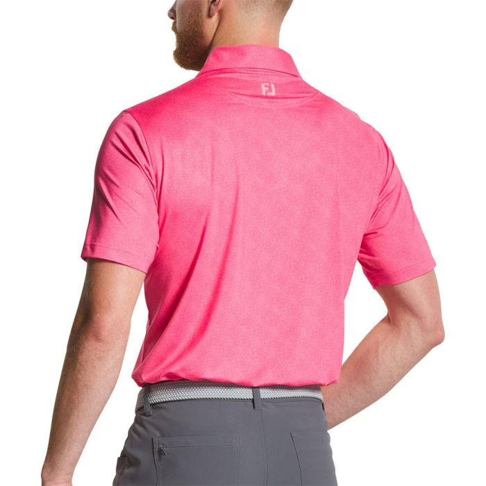 FootJoy Men's Speckle Print Lisle Polo - Pink Lemonade