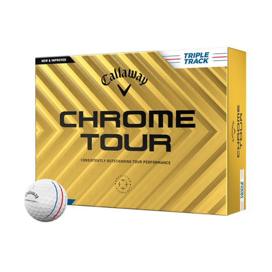 Callaway Chrome Tour Triple Track Golf Balls - White