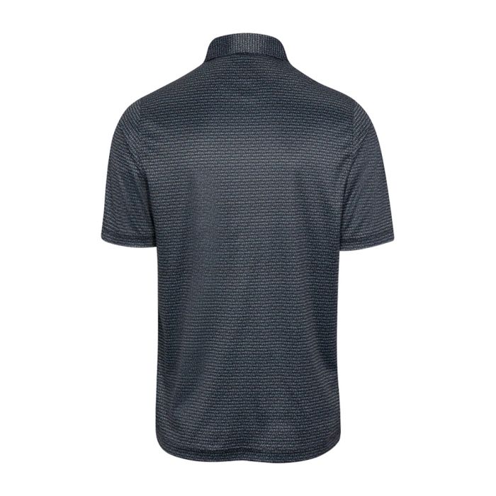 GREG NORMAN Men's Microlux Fin Stripe Golf Polo T-Shirt - Black
