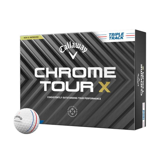 Callaway Chrome Tour X Triple Track Golf Balls - White