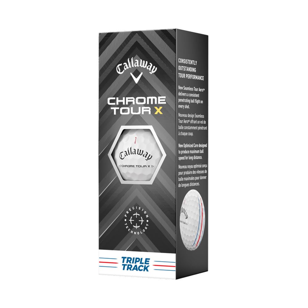 Callaway Chrome Tour X Triple Track Golf Balls - White