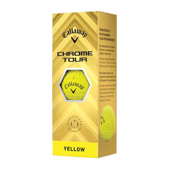 Callaway Chrome Tour Golf Balls - Yellow