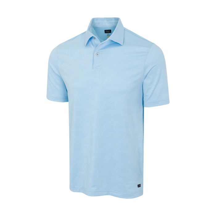 GREG NORMAN Men's Shark Wave Jacquard Polo - Cloud