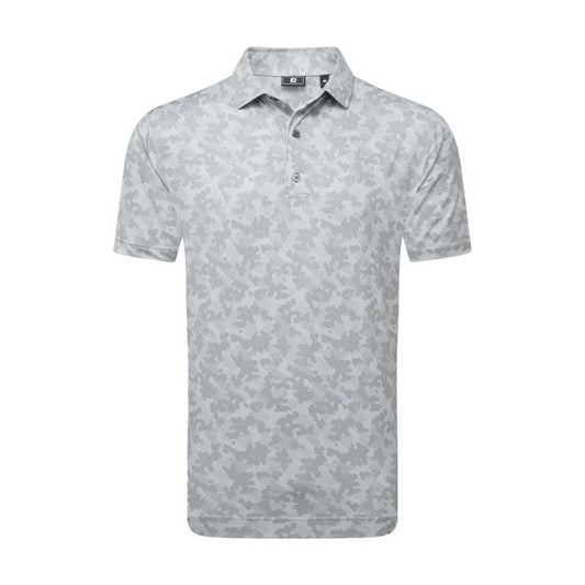 FootJoy Men's Leaf Camo Lisle Polo - Grey