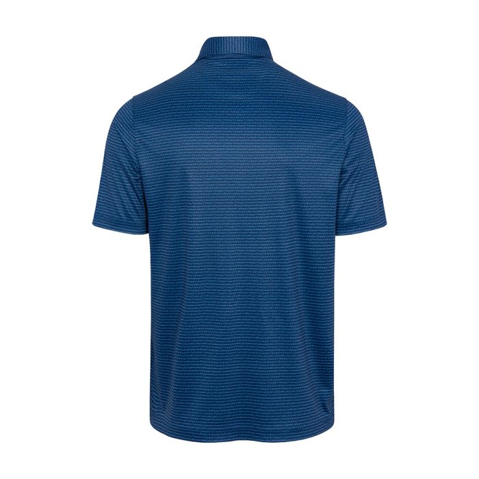 GREG NORMAN Men's Microlux Fin Stripe Golf Polo T-Shirt - Navy