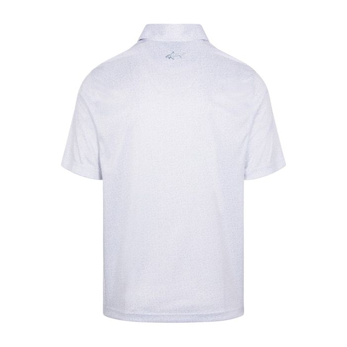 GREG NORMAN Men's ML75 Recycled Microlux Boomerang Golf Polo T-Shirt - White