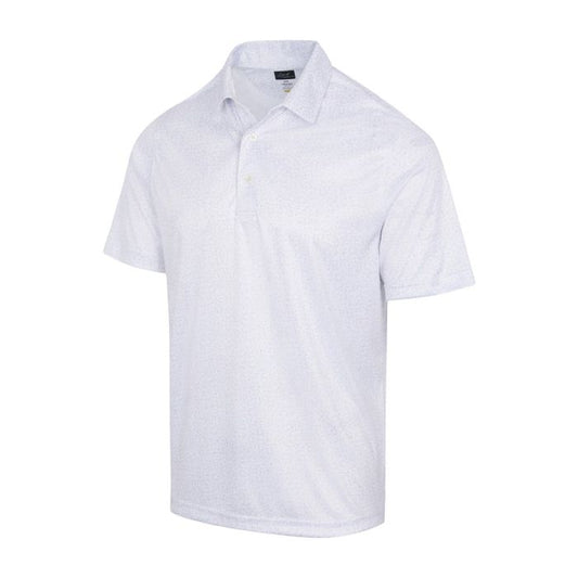 GREG NORMAN Men's ML75 Recycled Microlux Boomerang Golf Polo T-Shirt - White