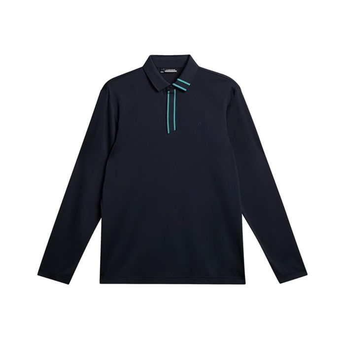 J Lindeberg Men's JL X Glenmuir Viktor Long Sleeve Golf Polo T-shirt - JL Navy (US Sizes)