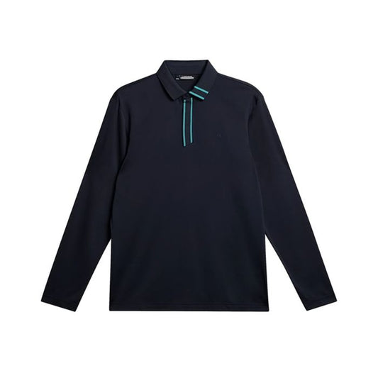 J Lindeberg Men's JL X Glenmuir Viktor Long Sleeve Golf Polo T-shirt - JL Navy (US Sizes)