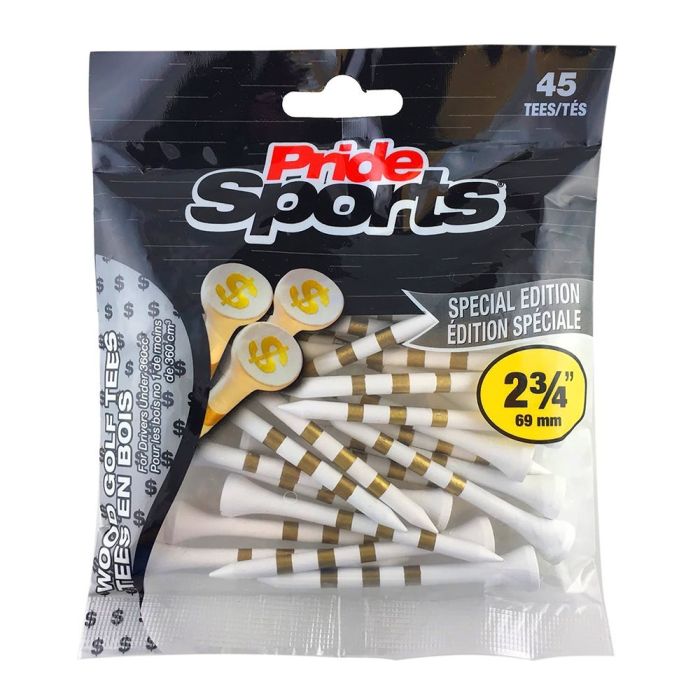 Pride Sports Money Wooden Tees 69 MM (45 Count)