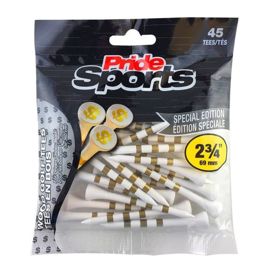 Pride Sports Money Wooden Tees 69 MM (45 Count)