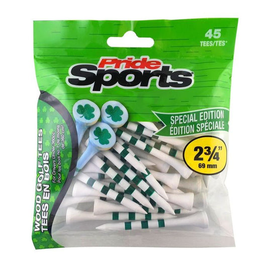 Pride Sports Shamrock Wooden Tees 69 MM (45 Count)