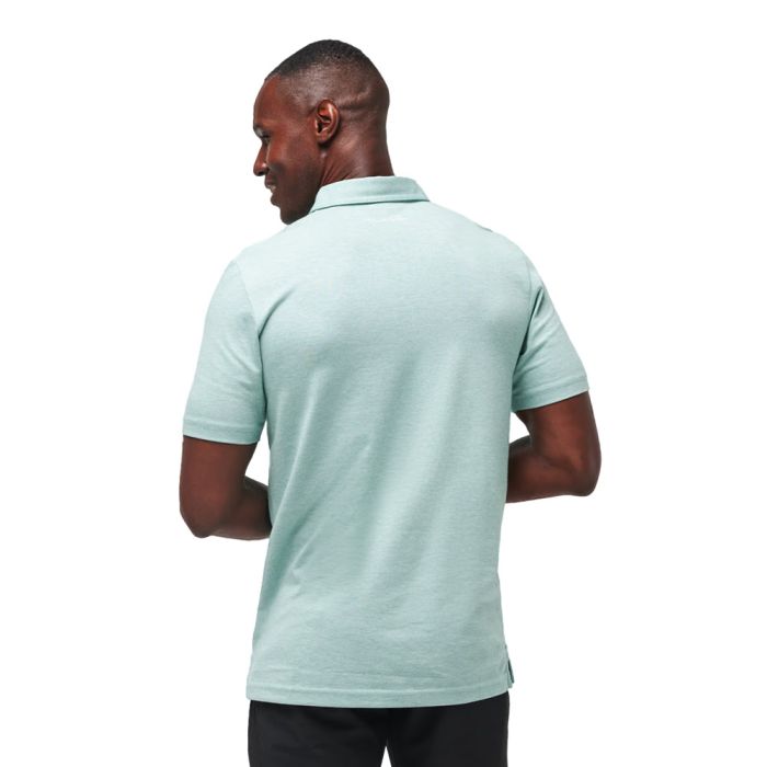 TRAVIS MATHEW Men's The Zinna Golf Polo T-Shirt - Heather Beryl Green
