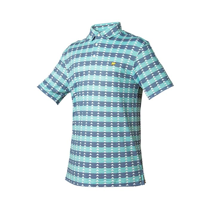 Jack Nicklaus Men's Pattern Golf Polo - Blue Green