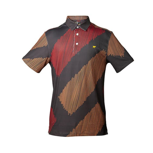 Jack Nicklaus Men's Blocks Golf Polo - Dark Chocolate
