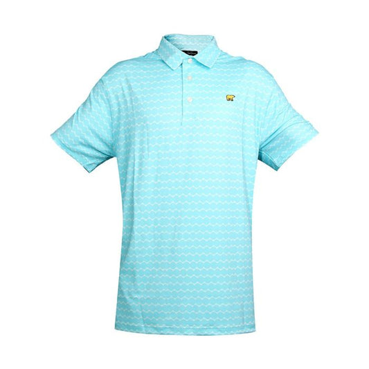 Jack Nicklaus Men's Printed Golf Polo - Sparkling Blue