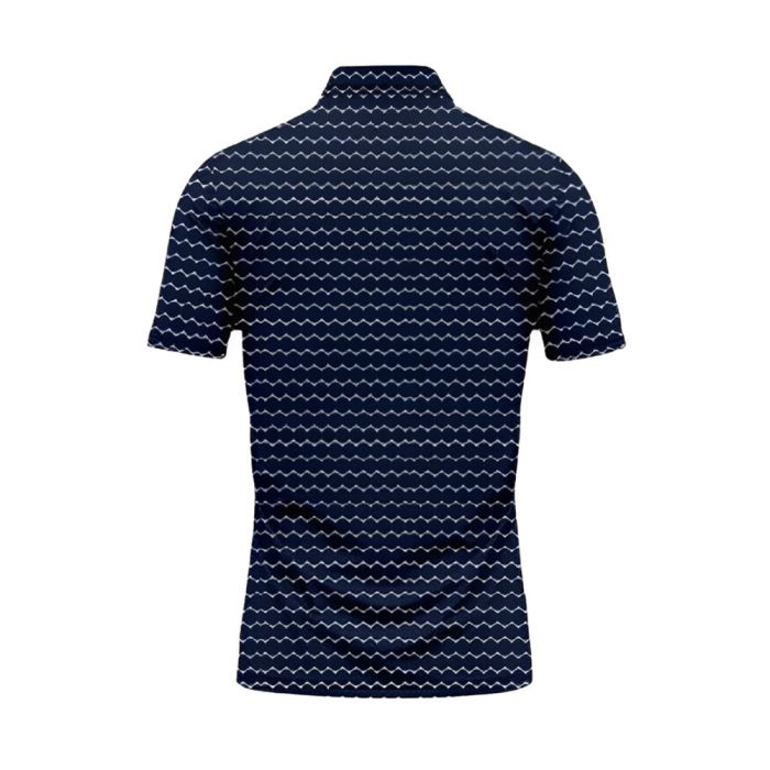 Jack Nicklaus Men's Printed Golf Polo - Fuzzy Navy Blue