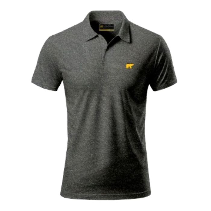 Jack Nicklaus Men's Melange Golf Polo T-Shirt - Grey