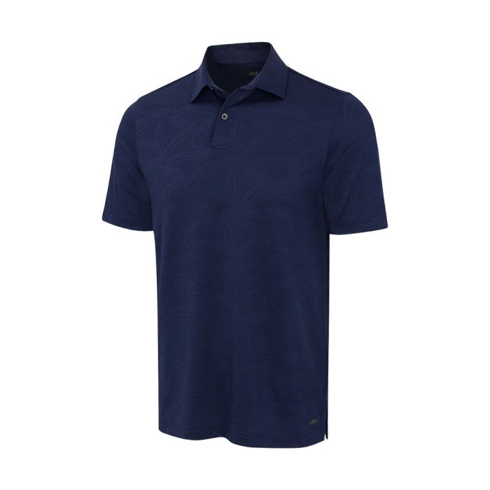 Greg Norman Men's Shark Wave Jacquard Polo - Navy